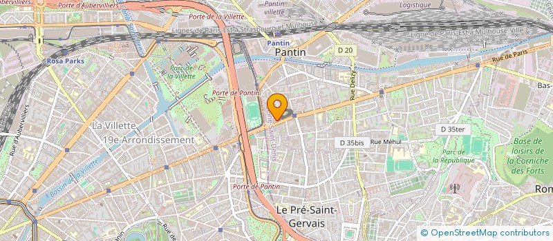 localisation de l'entreprise CHELLI 52 à PANTIN