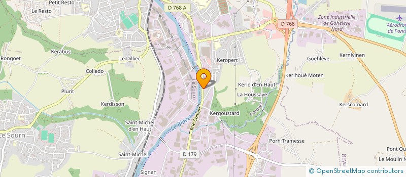 localisation de l'entreprise CHEMI'CLEAN  PONTIVY