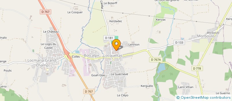 localisation de l'entreprise CHEMIN DE FER TOURISTIQUE BRETON  LOCQUELTAS