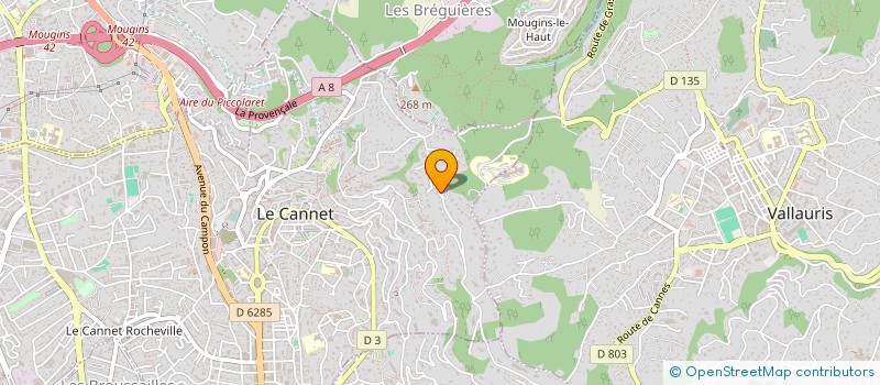 localisation de l'entreprise CHEMIN DES COLLINES UNITED à LE CANNET