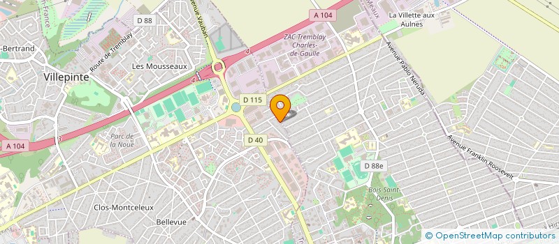 localisation de l'entreprise CHEMIN DU LOUP à VILLEPINTE