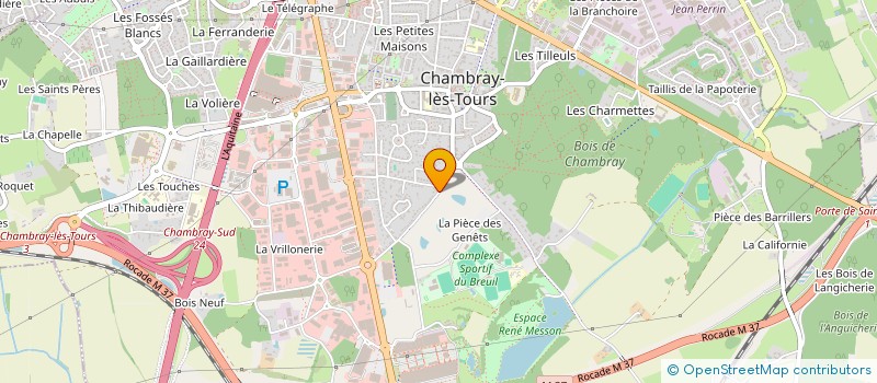 localisation de l'entreprise CHEMINEES AMBIANCE CONFORT à CHAMBRAY-LES-TOURS