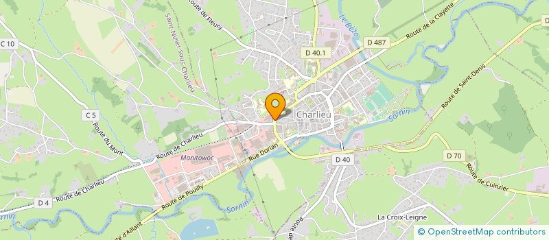 localisation de l'entreprise CHEMINEES CPR à CHARLIEU