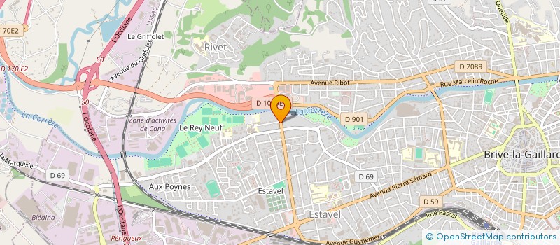 localisation de l'entreprise CHEMINEES CUISINES DISCOUNT SARL à BRIVE-LA-GAILLARDE