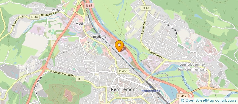 localisation de l'entreprise CHEMINEES HERVE GEHIN à REMIREMONT