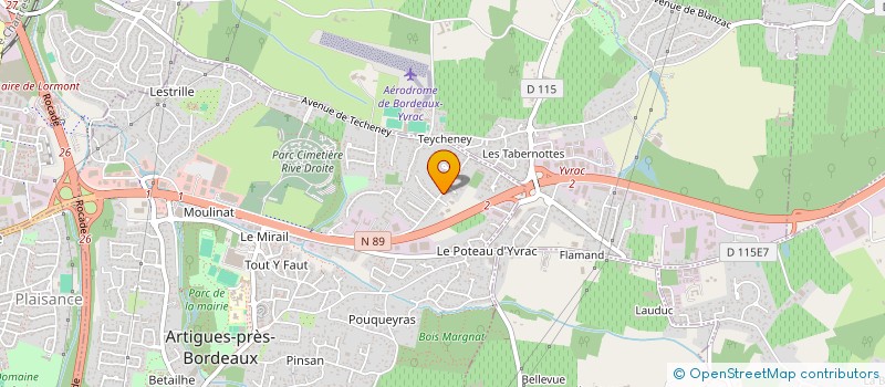 localisation de l'entreprise CHEMINEES JOUSSAUME  ARTIGUES-PRES-BORDEAUX