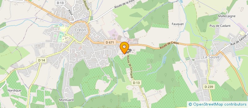 localisation de l'entreprise CHEMINEES MUSSET  CREON