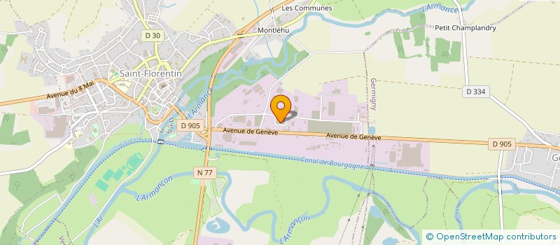 localisation de l'entreprise CHEMINEES OYARZABAL  SAINT FLORENTIN