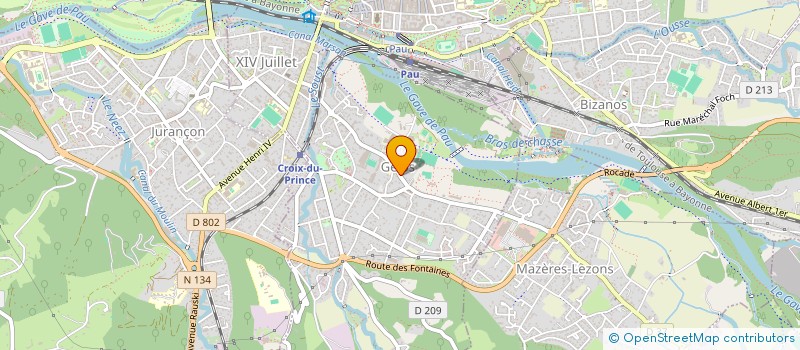 localisation de l'entreprise CHEMINEMENT YOGA & SHIATSU à GELOS