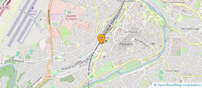 localisation de l'entreprise CHEMINOTS POITIERS RUGBY  POITIERS