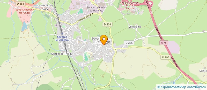 localisation de l'entreprise CHEMINOTS SPORT SEVERAGAIS, SECTION QUILLES DE 8  SEVERAC D'AVEYRON