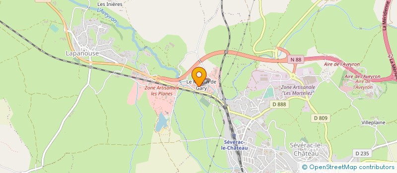 localisation de l'entreprise CHEMINOTS SPORTS SEVERAGAIS  SEVERAC D'AVEYRON