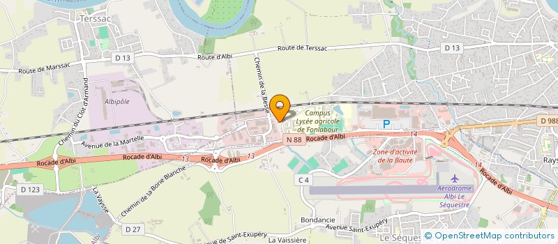 localisation de l'entreprise CHEMISERIE MAILLE DIFFUSION à ALBI