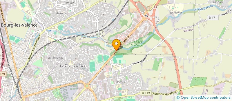 localisation de l'entreprise CHEMISERIE ODDON  VALENCE