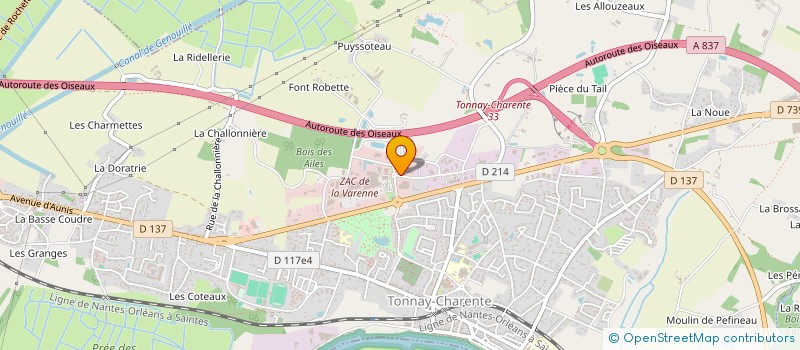 localisation de l'entreprise CHEN1668  TONNAY-CHARENTE