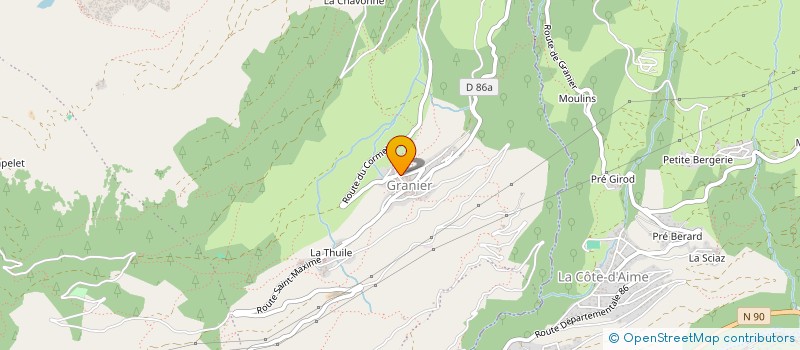 localisation de l'entreprise CHENAL NICOLAS ET CAROLE  AIME-LA-PLAGNE