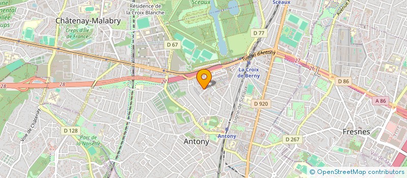 localisation de l'entreprise CHENE & ROSEAU à ANTONY