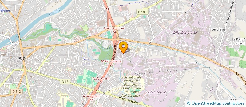 localisation de l'entreprise CHENE VERT MANAGEMENT à ALBI