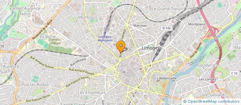 localisation de l'entreprise CHENOU à LIMOGES