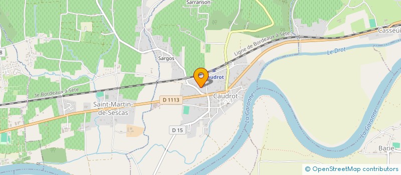 localisation de l'entreprise CHERCHERTROUVER33.FR  CAUDROT