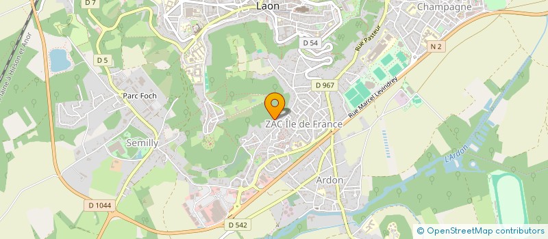 localisation de l'entreprise CHEREAU FORESTIER à LAON