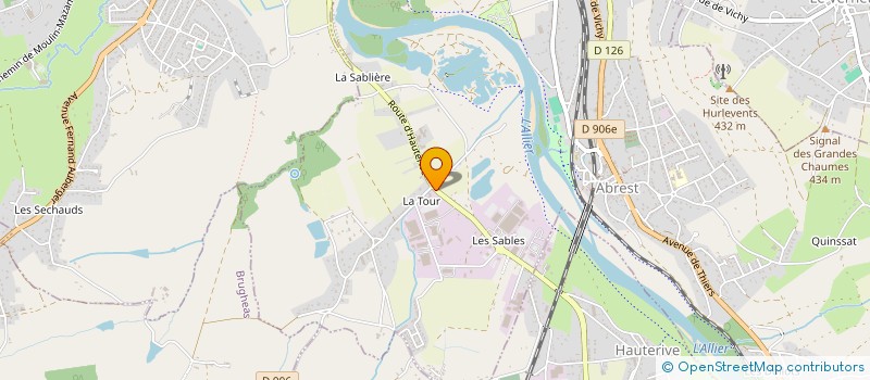 localisation de l'entreprise CHERGE  ABREST