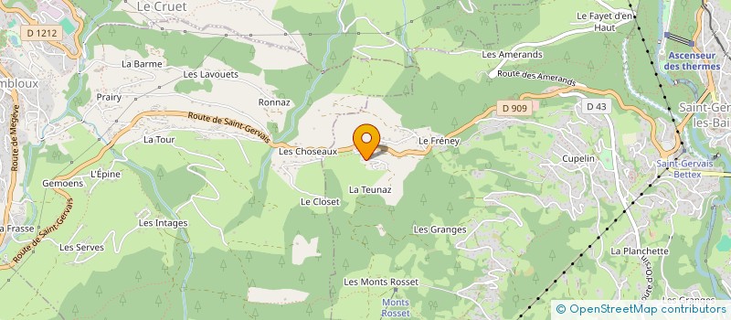 localisation de l'entreprise CHERIE BIBI PRODUCTIONS  SAINT-GERVAIS-LES-BAINS