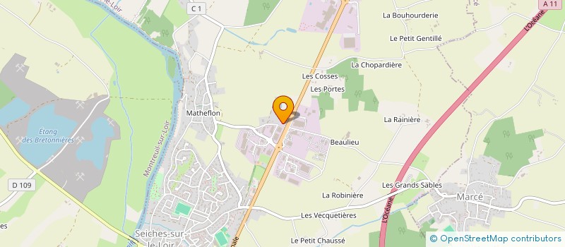 localisation de l'entreprise CHERRY à SEICHES-SUR-LE-LOIR