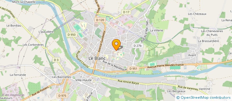 localisation de l'entreprise CHERRY PRO à LE BLANC