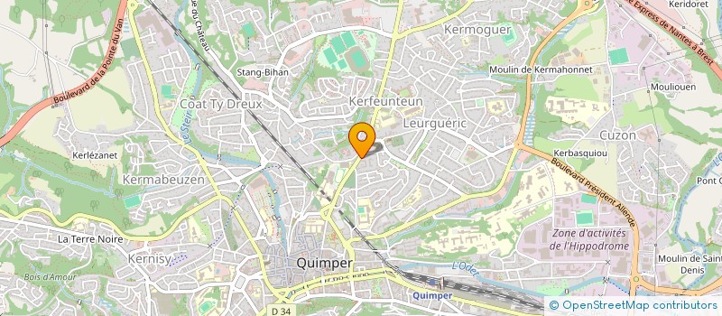 localisation de l'entreprise CHERYN à QUIMPER