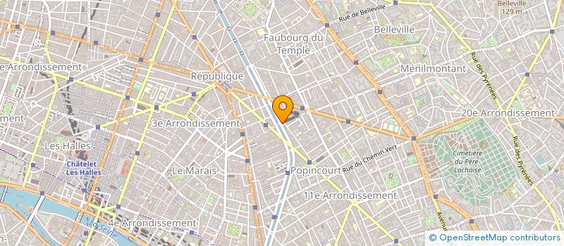 localisation de l'entreprise CHESNEAU FRERES à PARIS