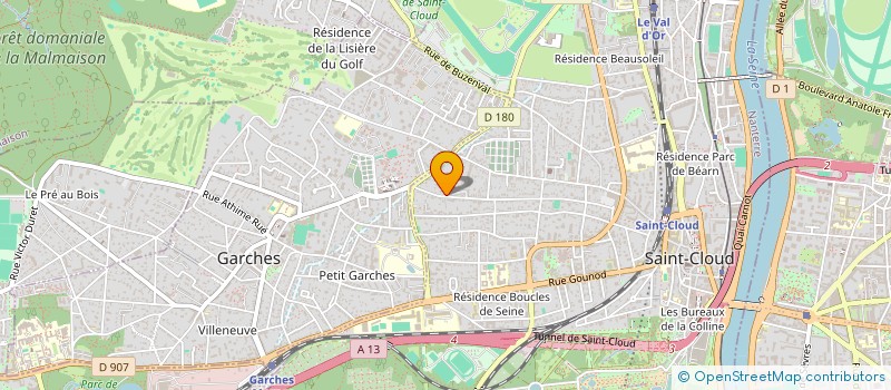 localisation de l'entreprise CHETAIL CATHERINE à SAINT-CLOUD