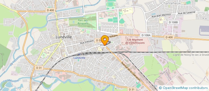 localisation de l'entreprise CHEVAL ESPOIR 54  LUNEVILLE