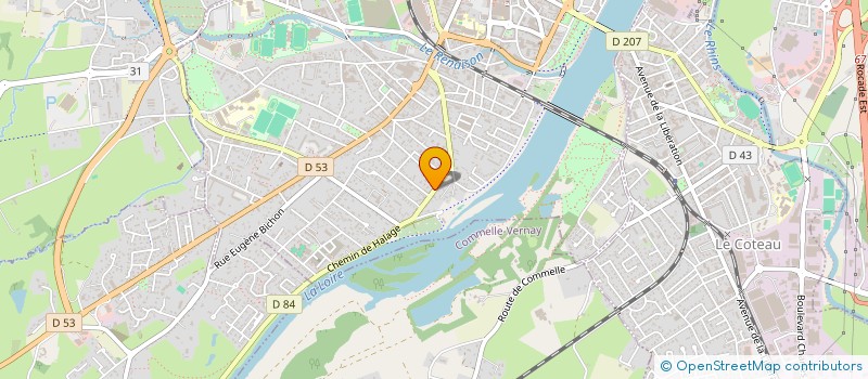 localisation de l'entreprise CHEVALERIN 83  ROANNE