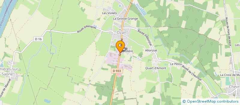 localisation de l'entreprise CHEVALIER ENVIRONNEMENT à OZAN