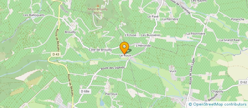 localisation de l'entreprise CHEVALIER-METRAT à ODENAS