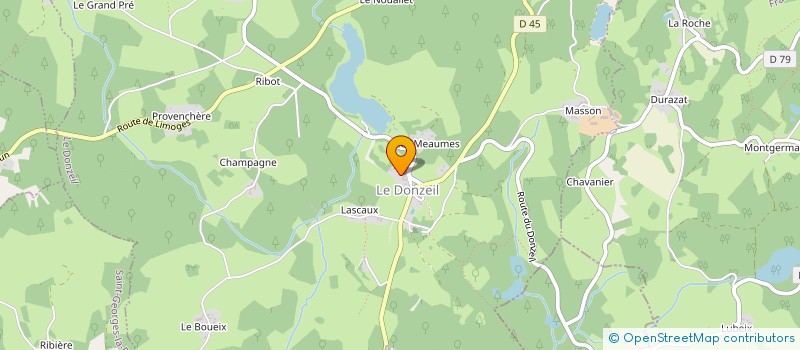 localisation de l'entreprise CHEVALIER PAVILLON  LE DONZEIL