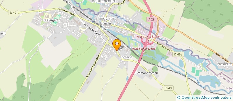 localisation de l'entreprise CHEVALIER VOYAGES à NESLE-NORMANDEUSE