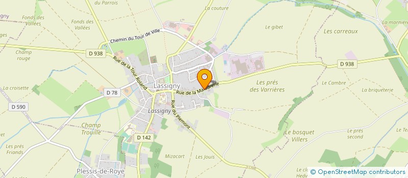 localisation de l'entreprise CHEVALINE CHARCUTERIE DELANCHY à LASSIGNY