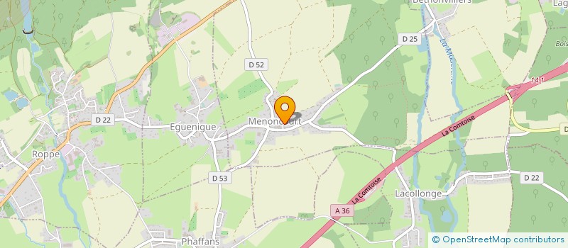 localisation de l'entreprise CHEVALLEY NEGOCE ET IMPORT  MENONCOURT