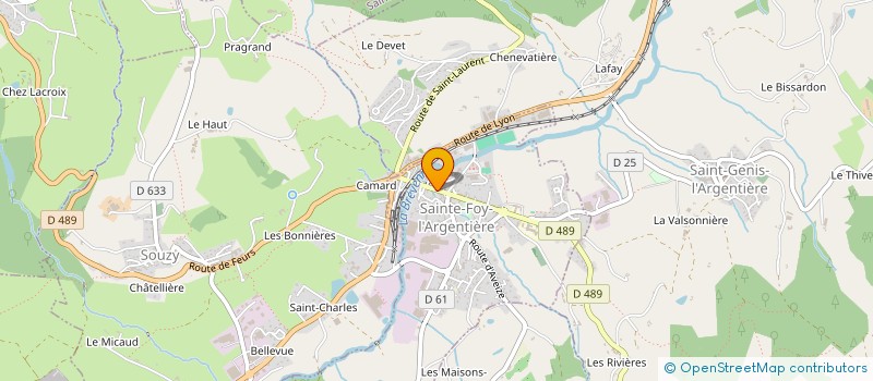 localisation de l'entreprise CHEVALLIER  SAINTE-FOY-L'ARGENTIERE