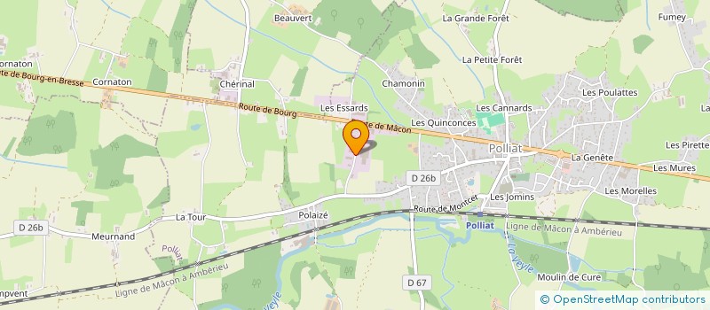 localisation de l'entreprise CHEVALLIER SARL à POLLIAT