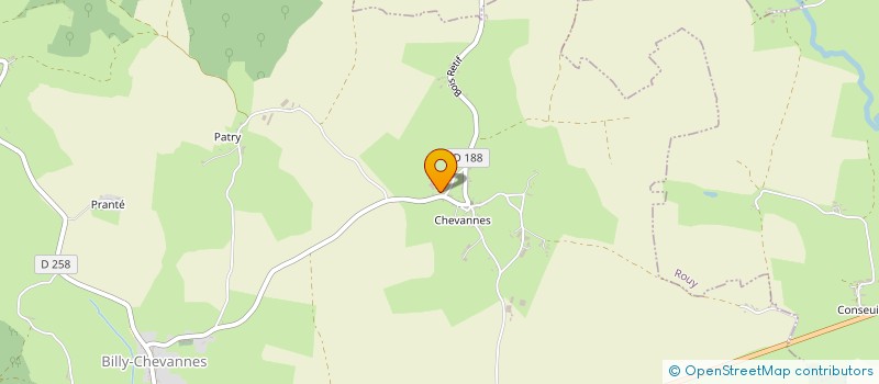 localisation de l'entreprise CHEVANNES GAZEAU  BILLY-CHEVANNES