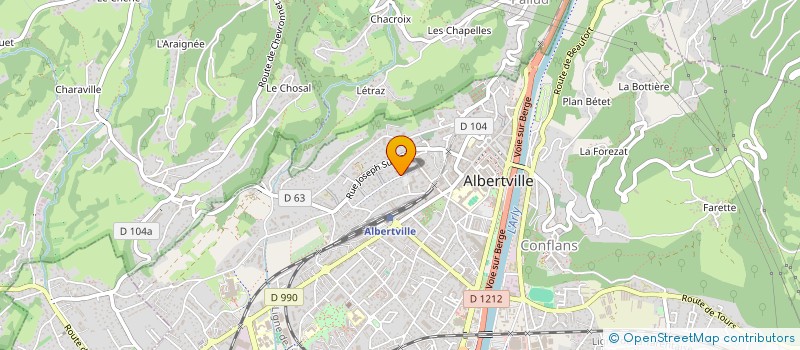 localisation de l'entreprise CHEVASSUS - COLLOMB  ALBERTVILLE