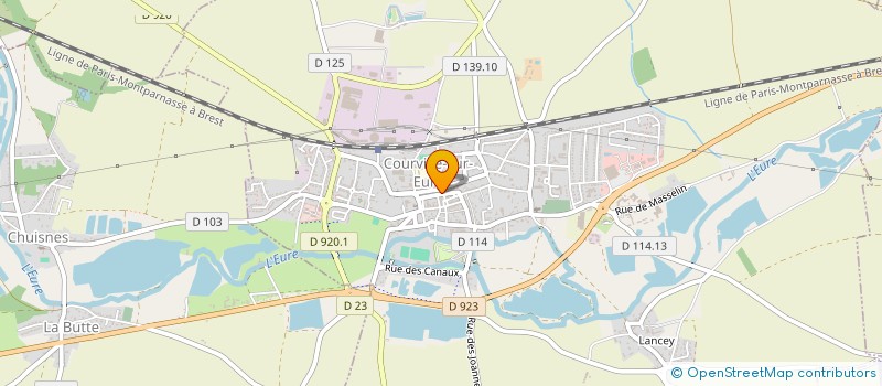 localisation de l'entreprise CHEVAUCHE SARL à COURVILLE-SUR-EURE