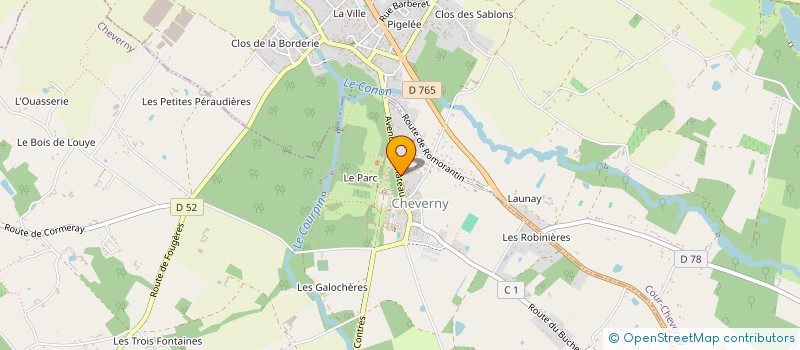 localisation de l'entreprise CHEVERNY VOYAGES  COUR-CHEVERNY