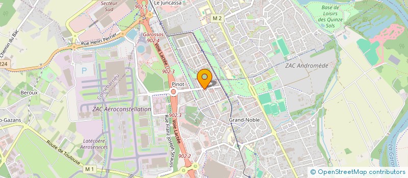 localisation de l'entreprise CHEVEUX ET BARBE ANDROMEDE  BLAGNAC