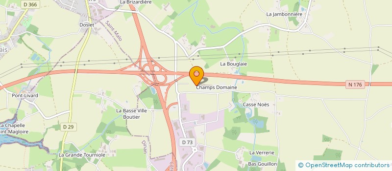 localisation de l'entreprise CHEVILLE 35  MINIAC-MORVAN