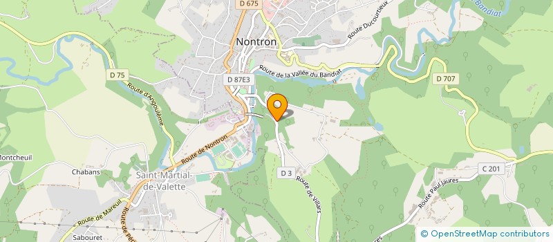 localisation de l'entreprise CHEVILLE NONTRONNAISE  NONTRON
