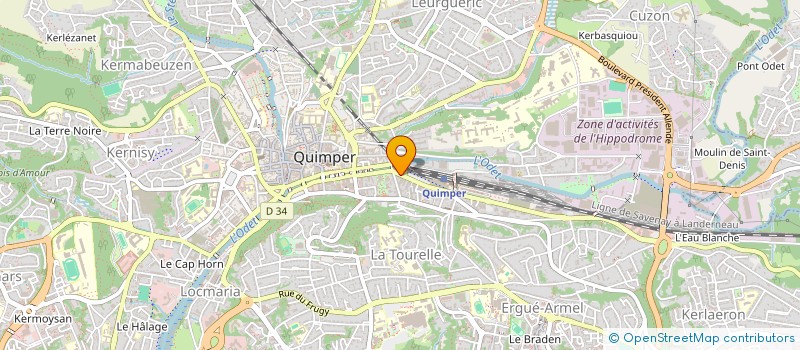 localisation de l'entreprise CHEVRE PERE ET FILS  QUIMPER